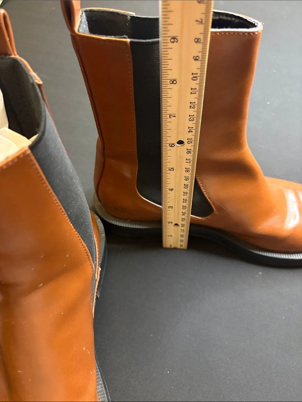 Men's Tan Leather Chelsea Boots - Classic Slip-On Style size 40
